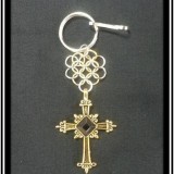 Gold Cross Chainmaille Keychain