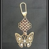 Brass Butterfly Chainmaille Keychain