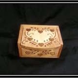 Country Style Heart Box with Mirror (outside)