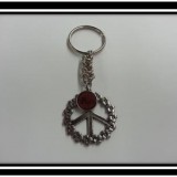 Peace Sign Chainmaille Keychain