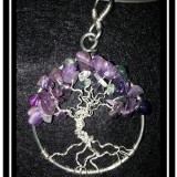 Fluorite & Amethyst "Tree of Life" Necklace