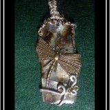 Paua Dragonfly Necklace Pendant.