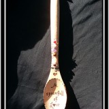 A spoonfull of love woodburned cooking spoon
