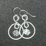 Swarovski Titanium Dangle Earrings 