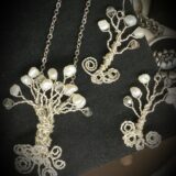 Quartz and Fresh Water Pearl Suspended Tree of Life Set 