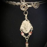 Quartz Garnet and Rose Quartz Choker Necklace
