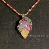 Chakra Dyed Rainbow Quartz Necklace Pendant